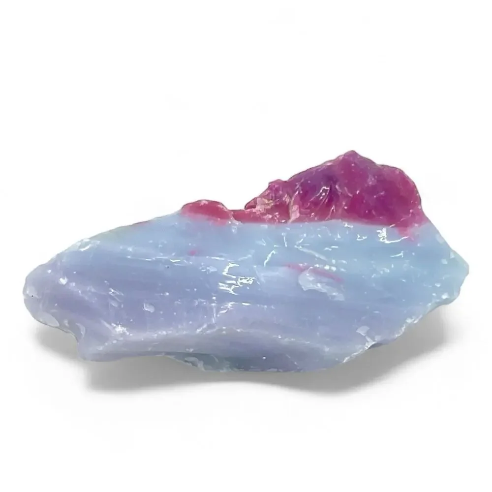 Lavender Pink Art Glass Cullet Layered Glowing Manganese‎ Slag Glass #4GX171